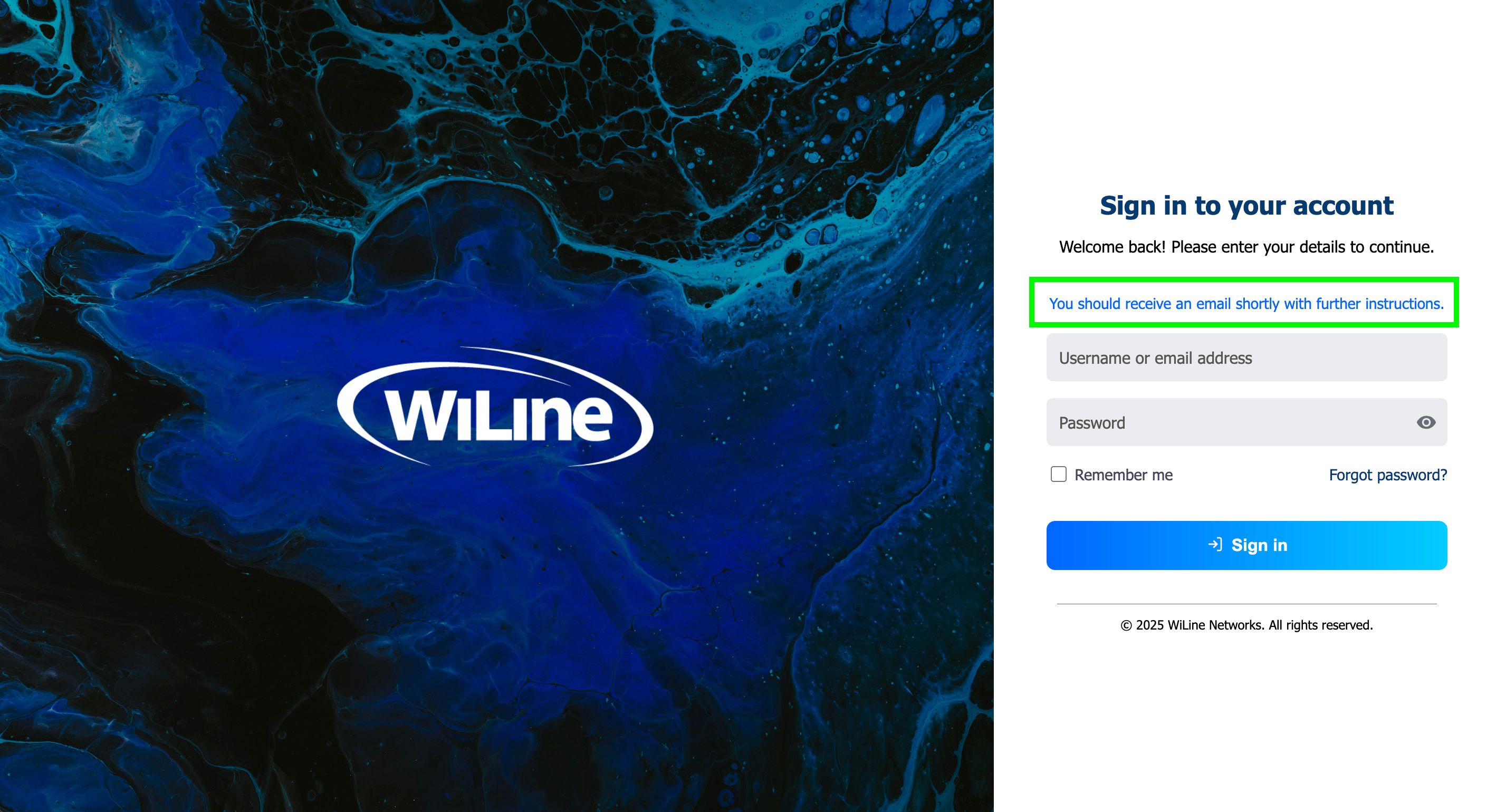 Forgot Password Step 3