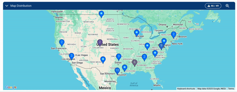 New Map with Site Distribution