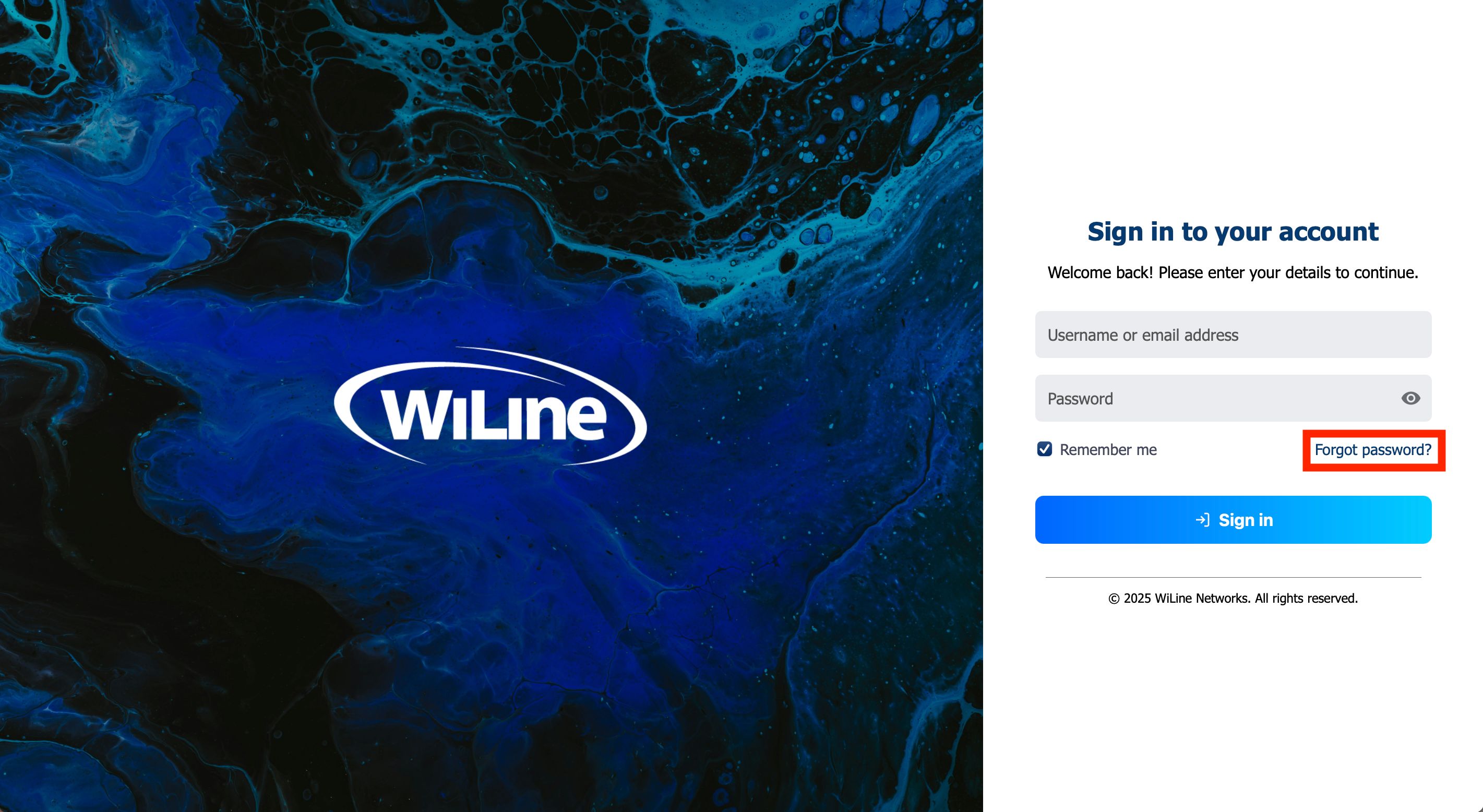 Forgot Password Step 1
